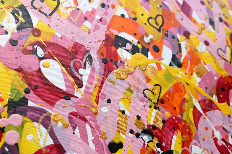 Original Abstract Love Painting by Isabelle Pelletane