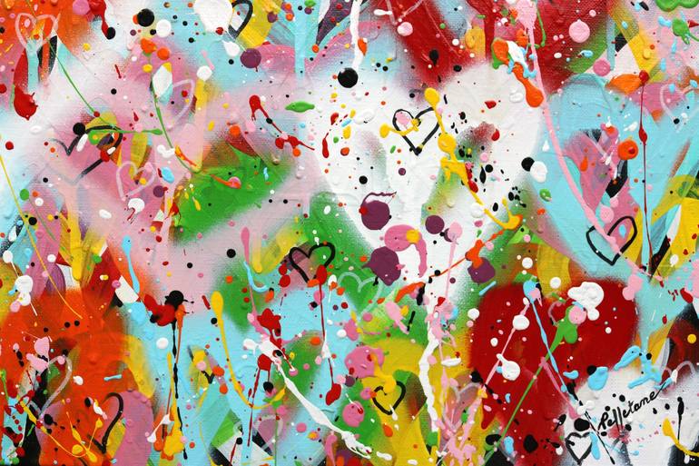 Original Abstract Love Painting by Isabelle Pelletane