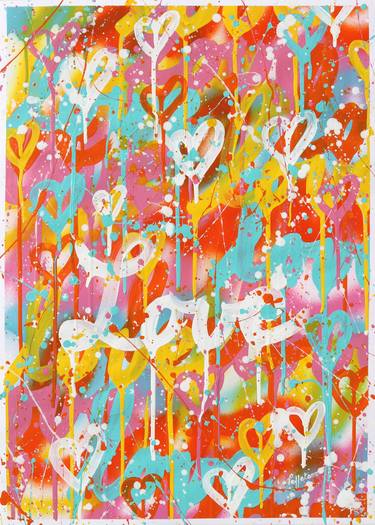 Print of Abstract Love Paintings by Isabelle Pelletane