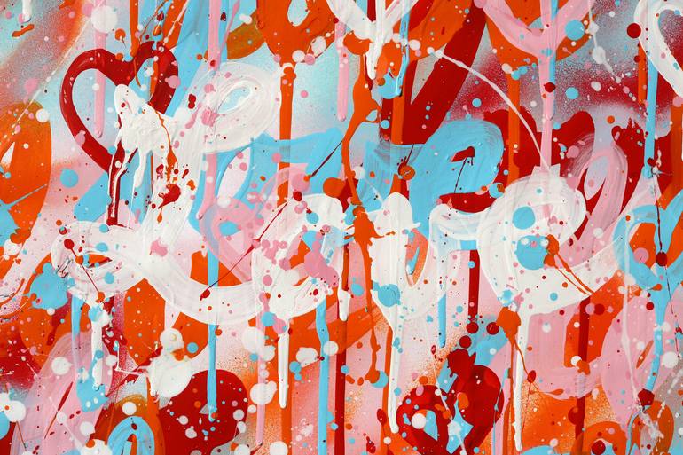 Original Abstract Love Painting by Isabelle Pelletane