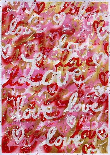 Print of Abstract Love Paintings by Isabelle Pelletane