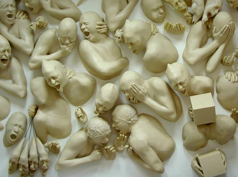 Original Realism People Sculpture by Lidó Rico