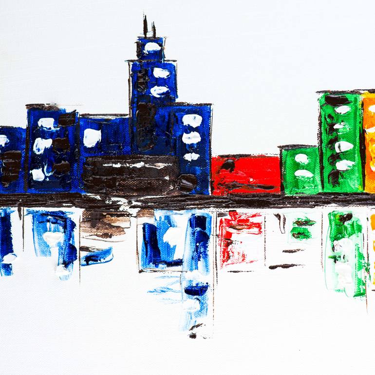 Original Cities Painting by Dell Camargo