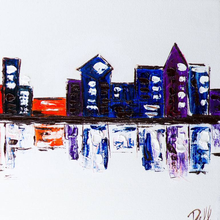 Original Cities Painting by Dell Camargo