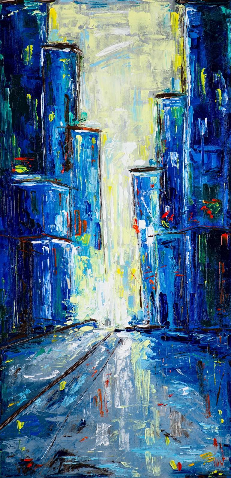 Abstract City Painting by Dell Camargo | Saatchi Art