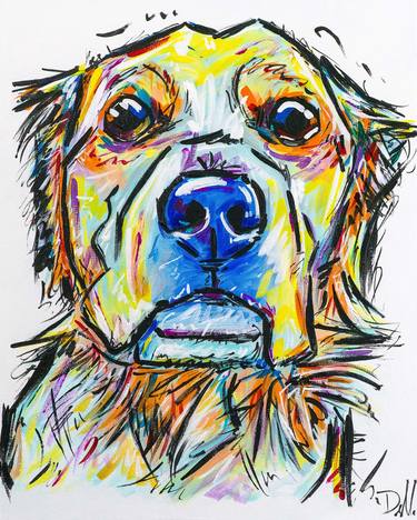 Print of Fine Art Dogs Printmaking by Dell Camargo