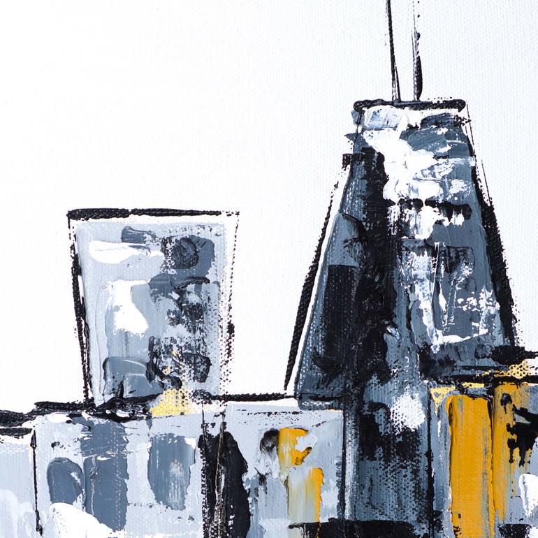 Original Abstract Cities Painting by Dell Camargo