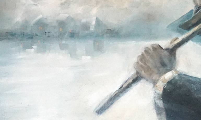 Original Impressionism People Painting by Scott Mclachlan