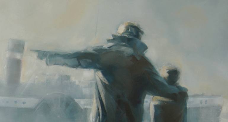 Original Impressionism Ship Painting by Scott Mclachlan