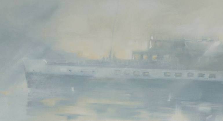 Original Impressionism Ship Painting by Scott Mclachlan