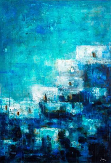 Original Abstract Architecture Paintings by Solveiga Chastres