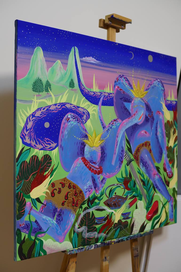 Original Figurative Animal Painting by Anna Lutrea