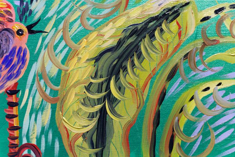 Original Impressionism Animal Painting by Anna Lutrea