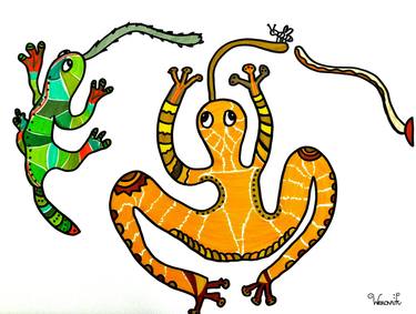 Original Pop Art Animal Drawings by Weronaik V