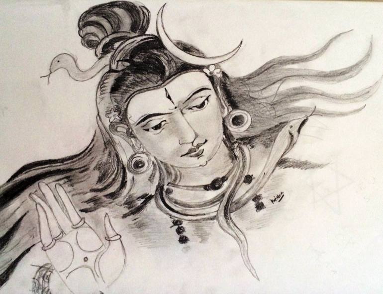 Shiva Drawing by Swaminathan Vadivelu | Saatchi Art