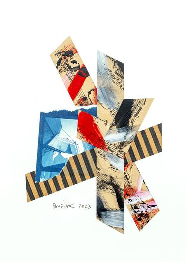 Original Abstract Collage by Ed Buziak