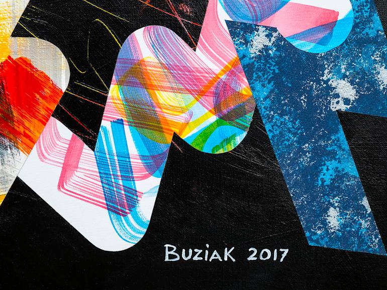Original Abstract Expressionism Abstract Collage by Ed Buziak