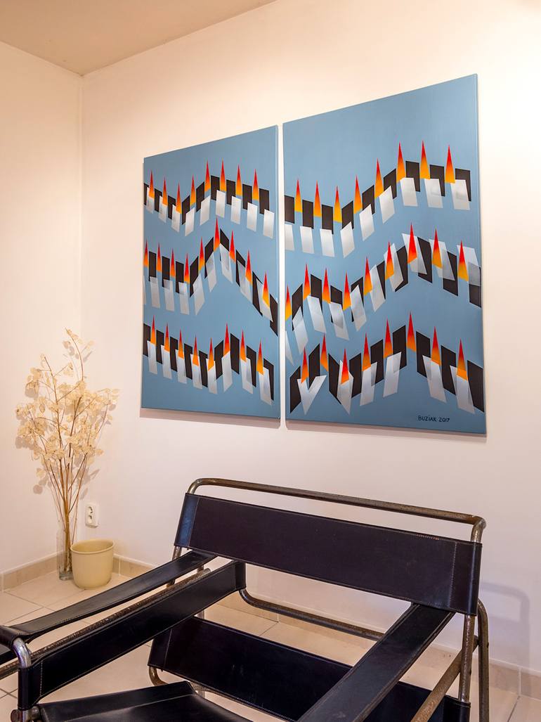 Original Abstract Expressionism Abstract Painting by Ed Buziak