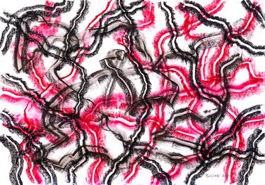 Original Abstract Expressionism Abstract Drawings by Ed Buziak