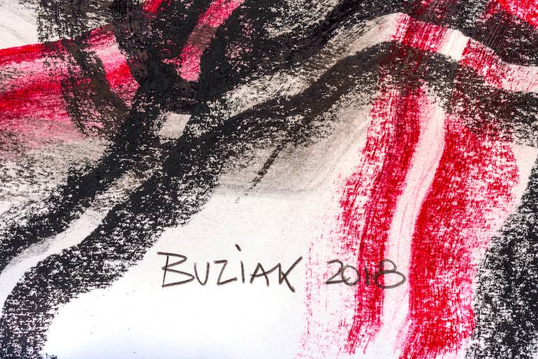 Original Abstract Drawing by Ed Buziak