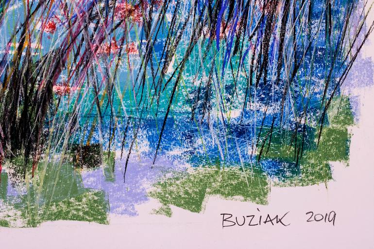 Original Abstract Expressionism Nature Drawing by Ed Buziak