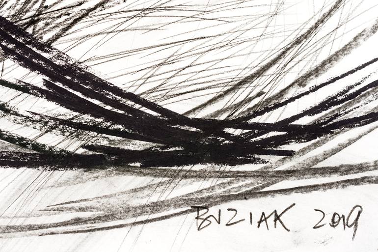 Original Abstract Expressionism Abstract Drawing by Ed Buziak