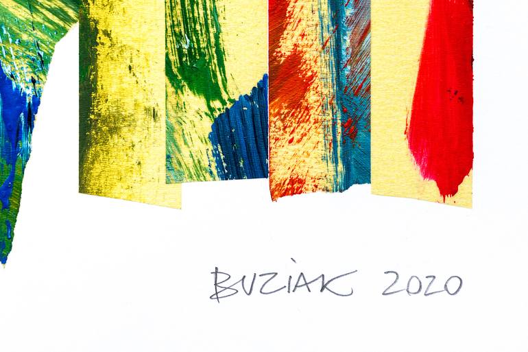 Original Abstract Expressionism Abstract Collage by Ed Buziak