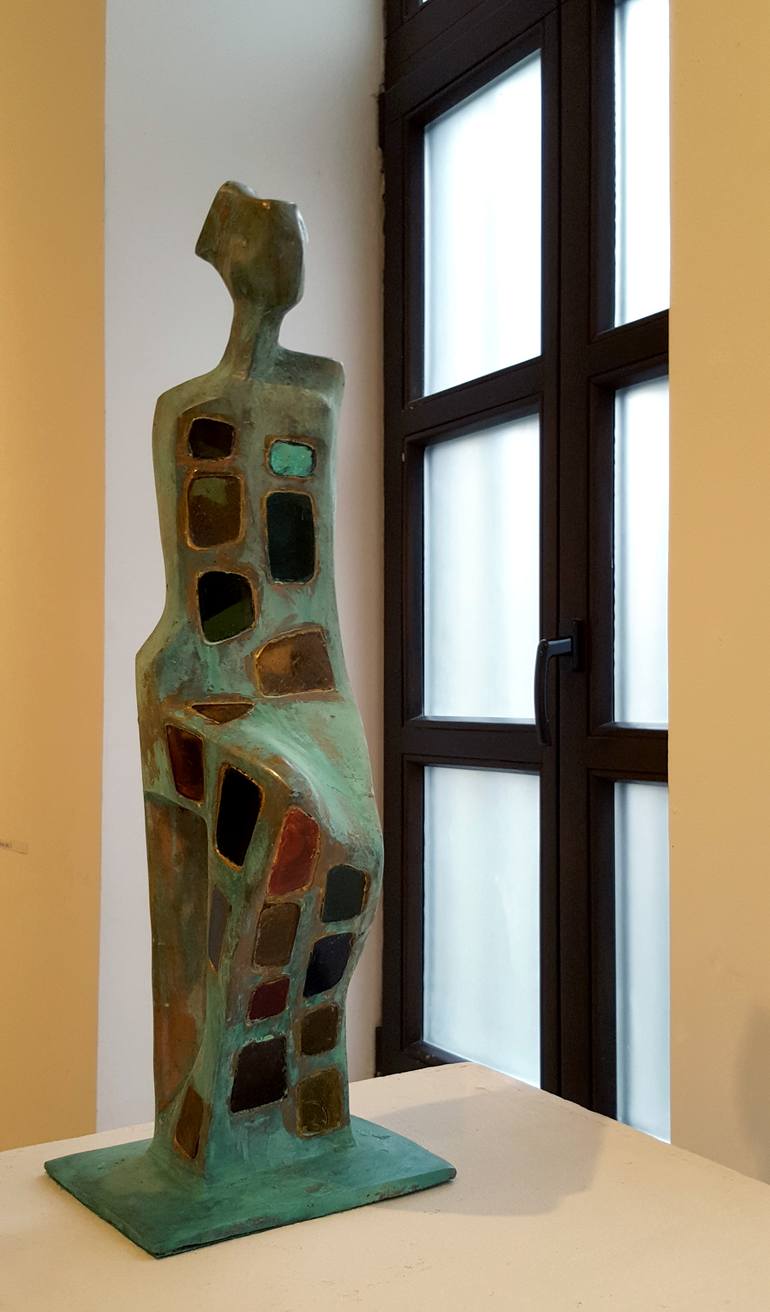 Original Art Deco Women Sculpture by Veselin Kostadinov