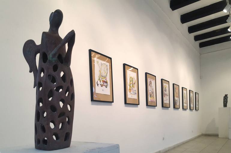 Original Art Deco Abstract Sculpture by Veselin Kostadinov