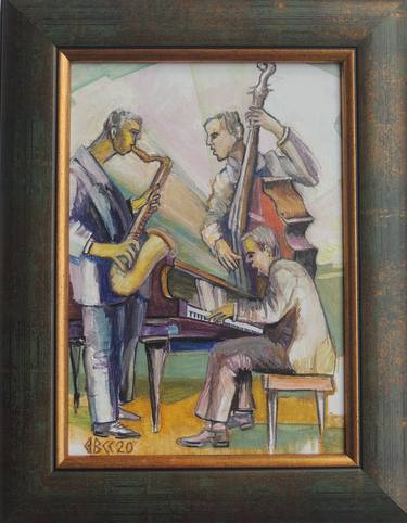 Original Art Deco Music Paintings by Veselin Kostadinov