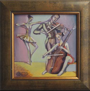 Original Art Deco Music Paintings by Veselin Kostadinov