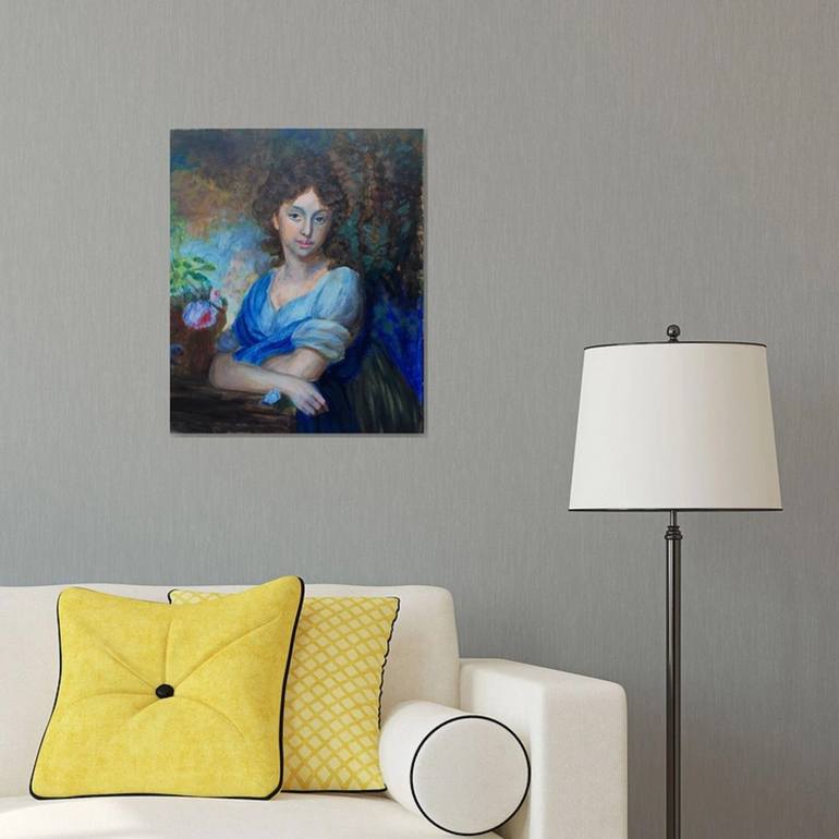 Original Impressionism Portrait Painting by Elena Sokolova