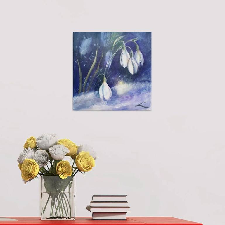 Original Impressionism Floral Painting by Elena Sokolova