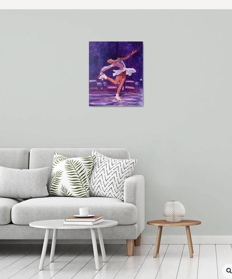 Original Impressionism Sports Painting by Elena Sokolova