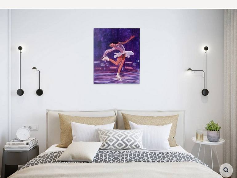 Original Impressionism Sports Painting by Elena Sokolova