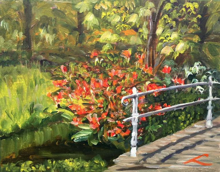 Spring in the park Painting by Elena Sokolova | Saatchi Art