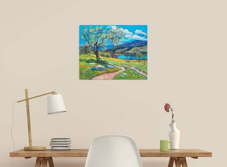 Original Impressionism Landscape Painting by Elena Sokolova