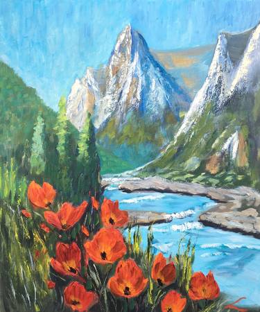 Original Landscape Painting by Elena Sokolova