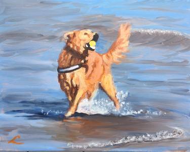 Original Impressionism Dogs Paintings by Elena Sokolova