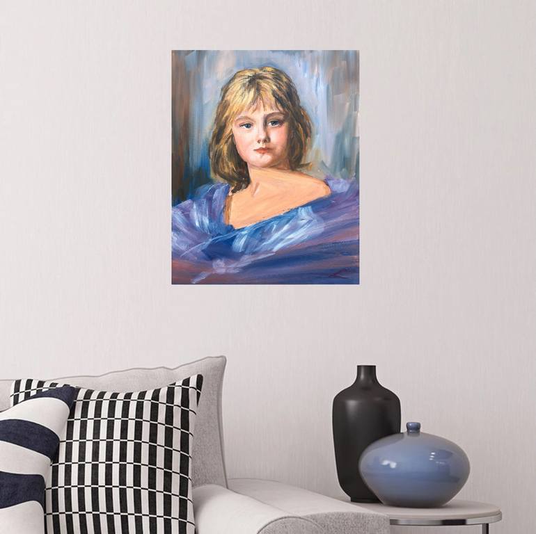 Original Impressionism People Painting by Elena Sokolova