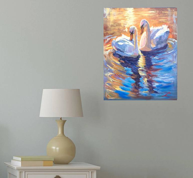 Original Impressionism Animal Painting by Elena Sokolova