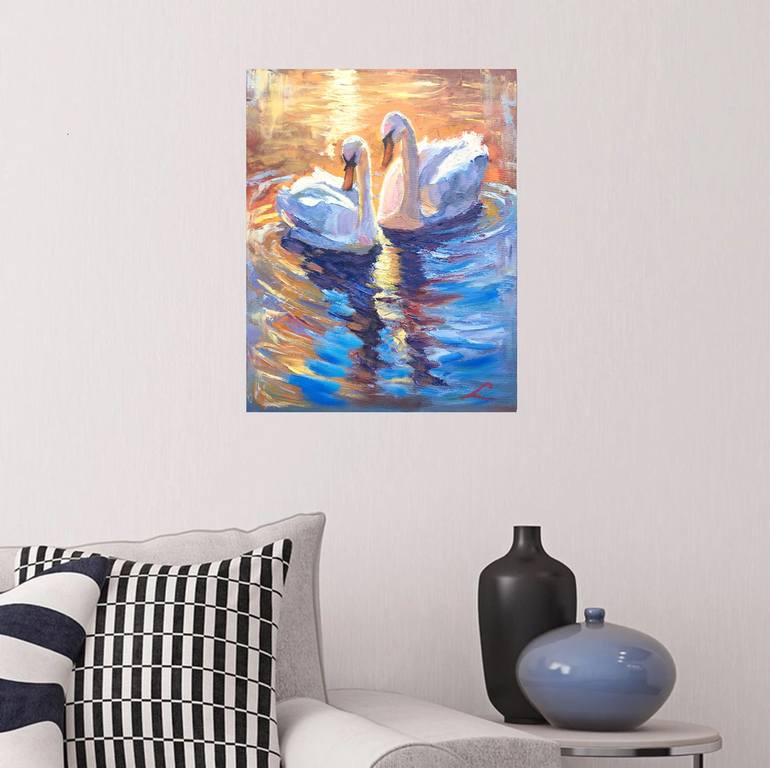 Original Impressionism Animal Painting by Elena Sokolova