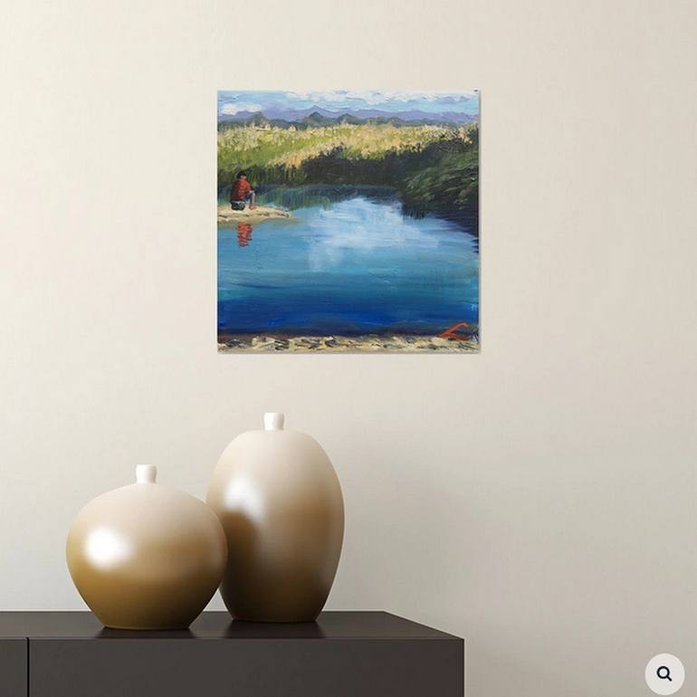 Original Impressionism Landscape Painting by Elena Sokolova