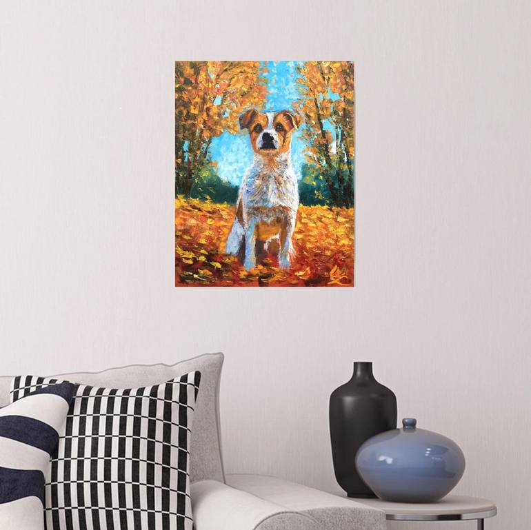 Original Impressionism Animal Painting by Elena Sokolova