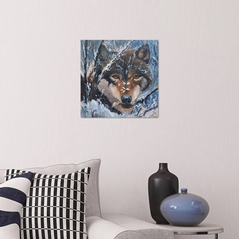 Original Impressionism Animal Painting by Elena Sokolova