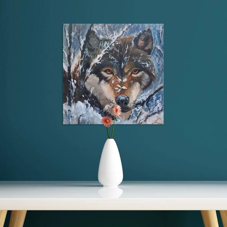 Original Impressionism Animal Painting by Elena Sokolova