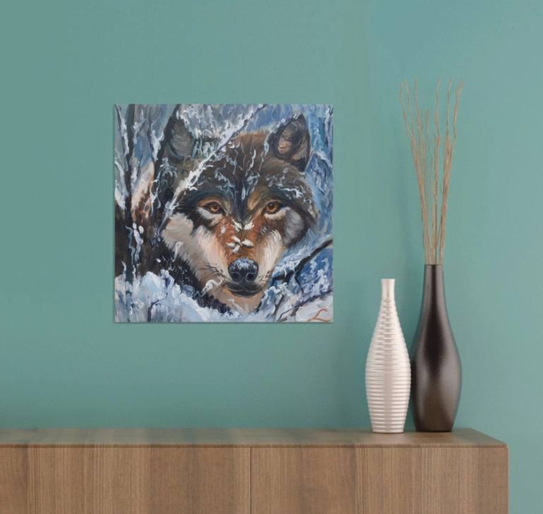 Original Impressionism Animal Painting by Elena Sokolova