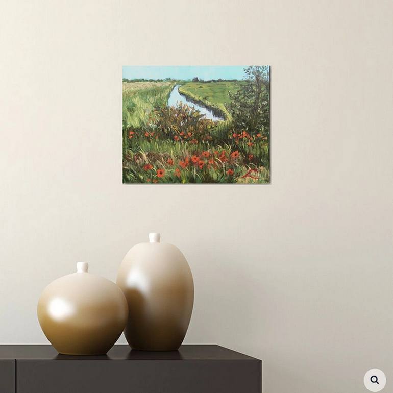 Original Impressionism Landscape Painting by Elena Sokolova