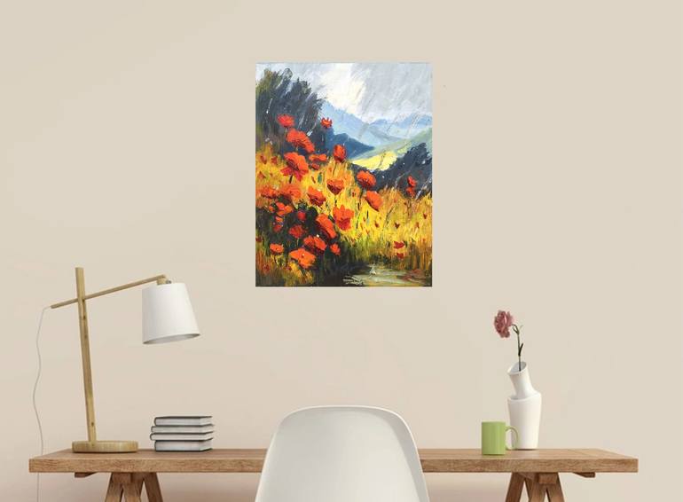 Original Impressionism Landscape Painting by Elena Sokolova