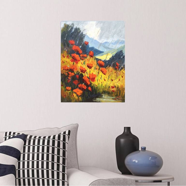 Original Impressionism Landscape Painting by Elena Sokolova